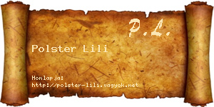 Polster Lili névjegykártya